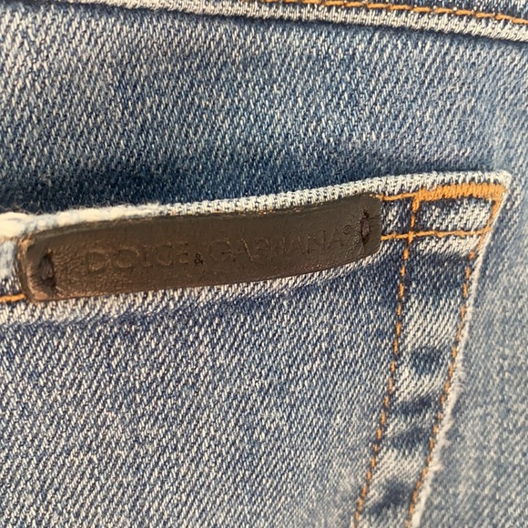 🥳HP🥳 Dolce & Gabbana Pretty distressed denim jeans light blue size 42 - Picture 10 of 10